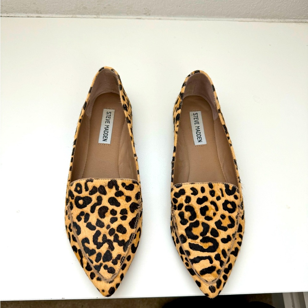 Steve Madden leopard flats